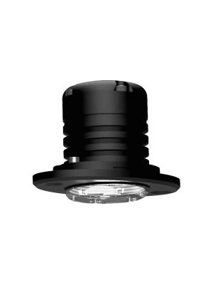 6W  Spreader/deck light, black, 74°, flush mnt, dimmable