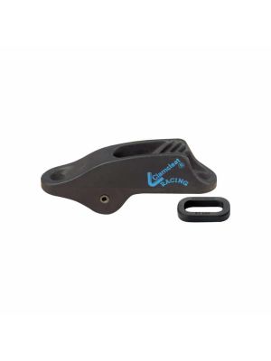 Strozzatore chiuso da trapezio con puleggia bassa in alluminio anodizzato NERO