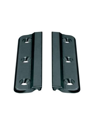 S19 Luff Groove Track Clamping Plate, Silver, Pair