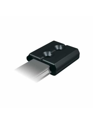 S22 End Stop, Alloy, Black 48mm x 47mm